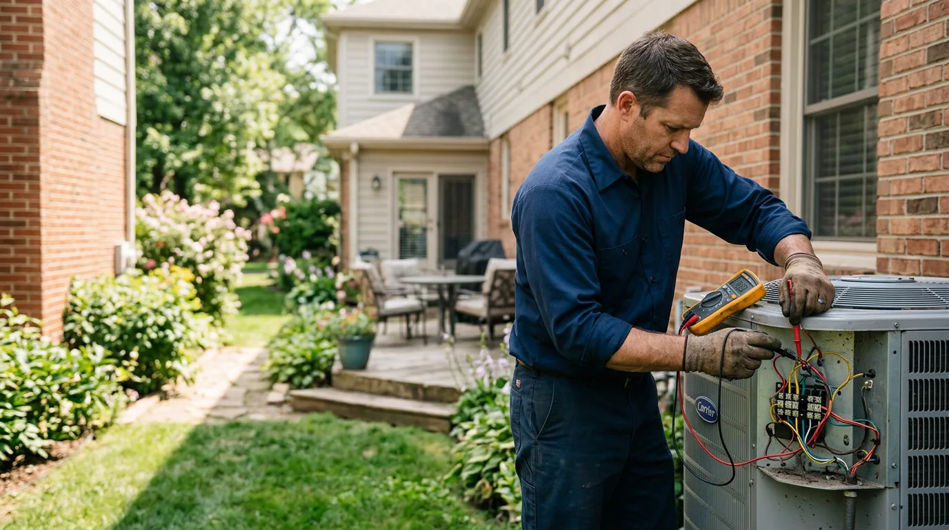 HVAC technician working near Rossiter, PA